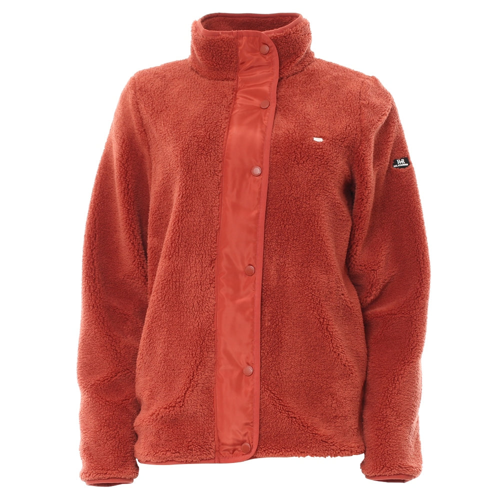 Ladies Ladies Relax & Renew Carol Teddy Bomber - Rust-Front View