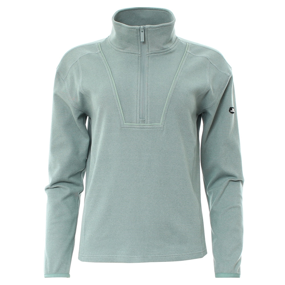 Ladies Relax & Renew Tessa Half Zip - Sage-Front View