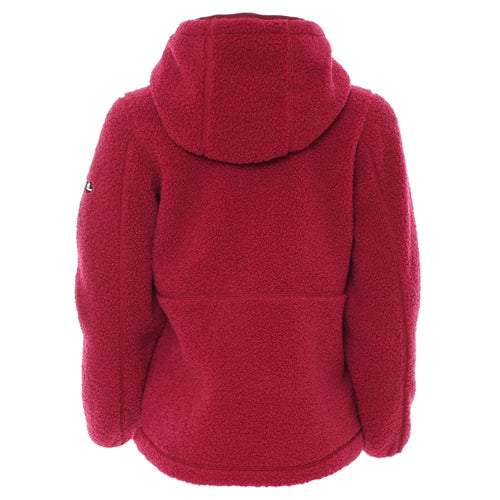 Ladies Relax & Renew Alma Teddy Zip hood - Cerise Pink-Back View