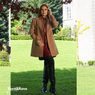 RANT & RAVE LADIES Ashley Camel Coat CAMEL model front view