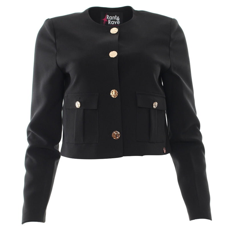 Babette Black Jacket-Front view