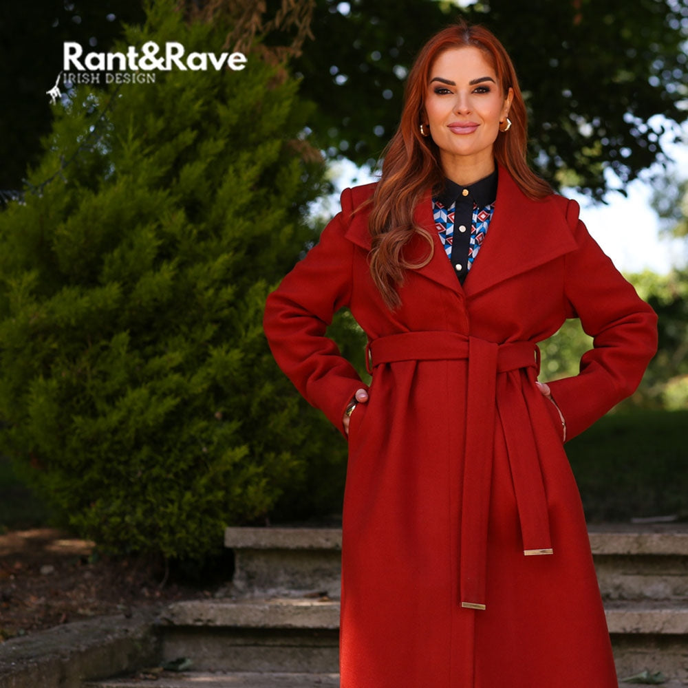 RANT & RAVE LADIES Mary-Kate Rust Coat RUST detail view
