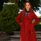 RANT & RAVE LADIES Mary-Kate Rust Coat RUST detail view