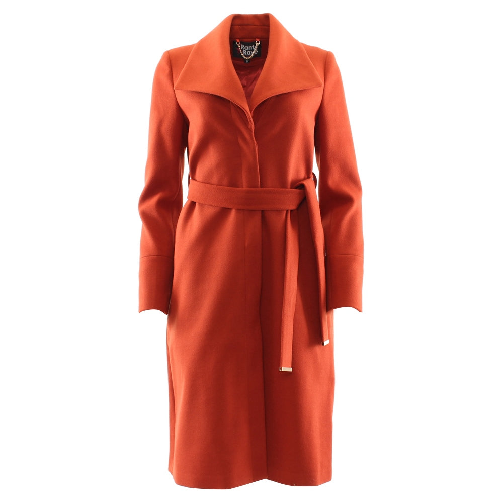 Ladies Mary-Kate Rust Coat-Front View