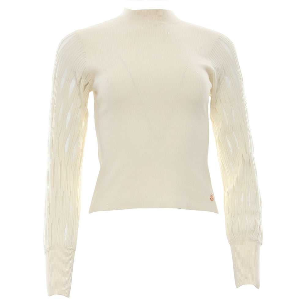 Ladies Nicole Cream Jumper-Front View