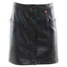 RANT & RAVE LADIES Helia Black Leather Skirt Black detail view