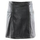 RANT & RAVE LADIES Helia Black Leather Skirt Black back view