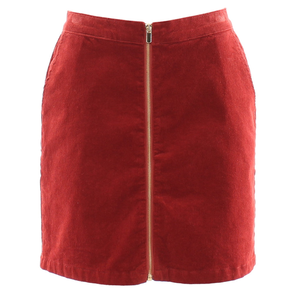 Ladies Kelila Rust Skirt-Front View