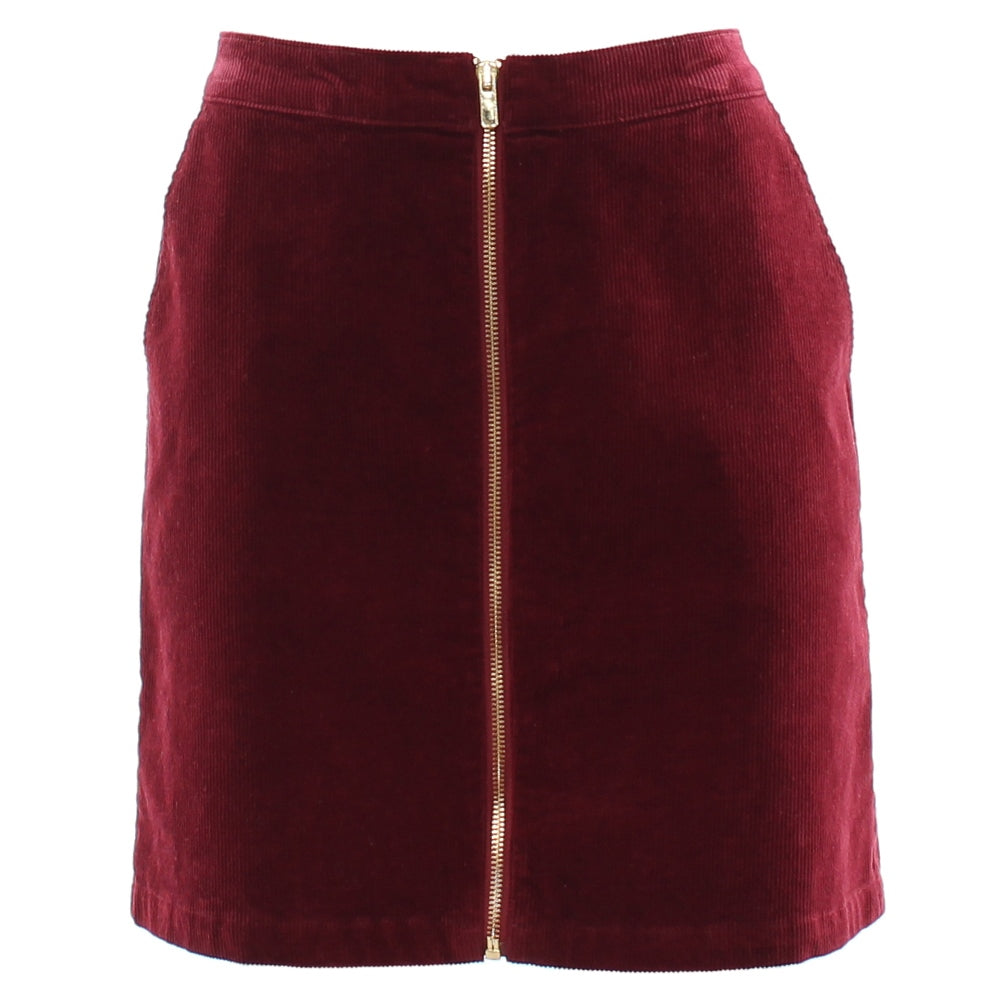 Ladies Kelila Wine Skirt-Ghost View