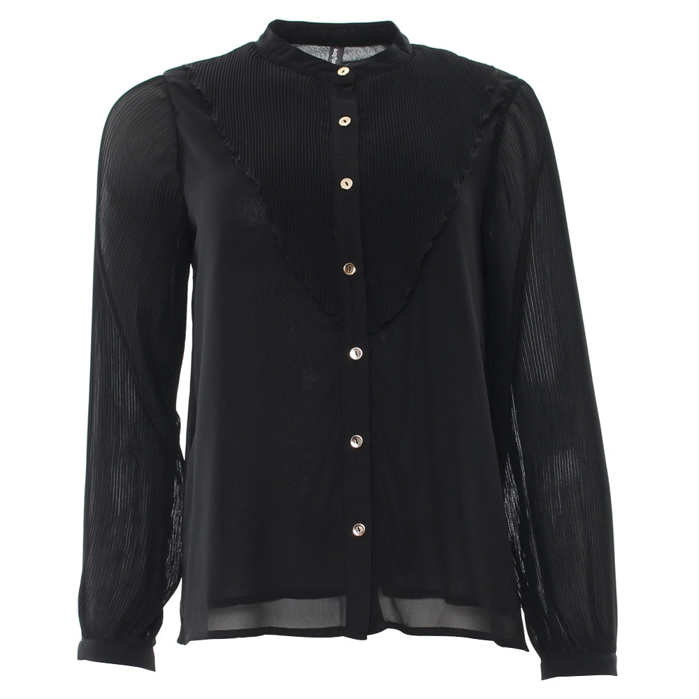 Ladies Louella Black Blouse-Front View