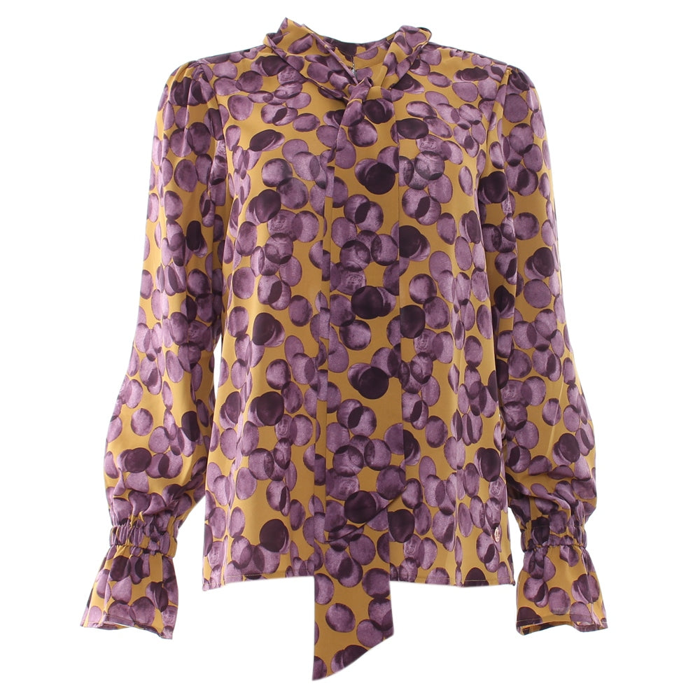 Ladies Reva Purple Blouse-Ghost View