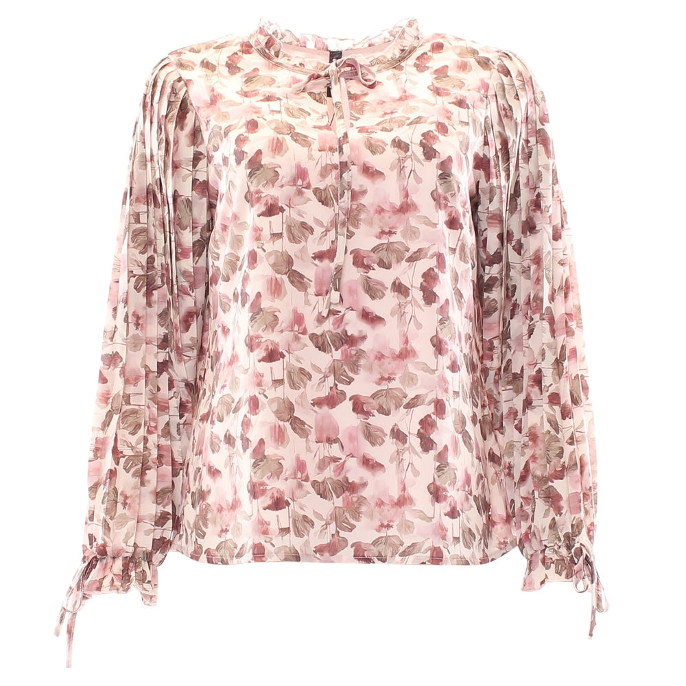 Ladies Elyse Pink Blouse-Front View