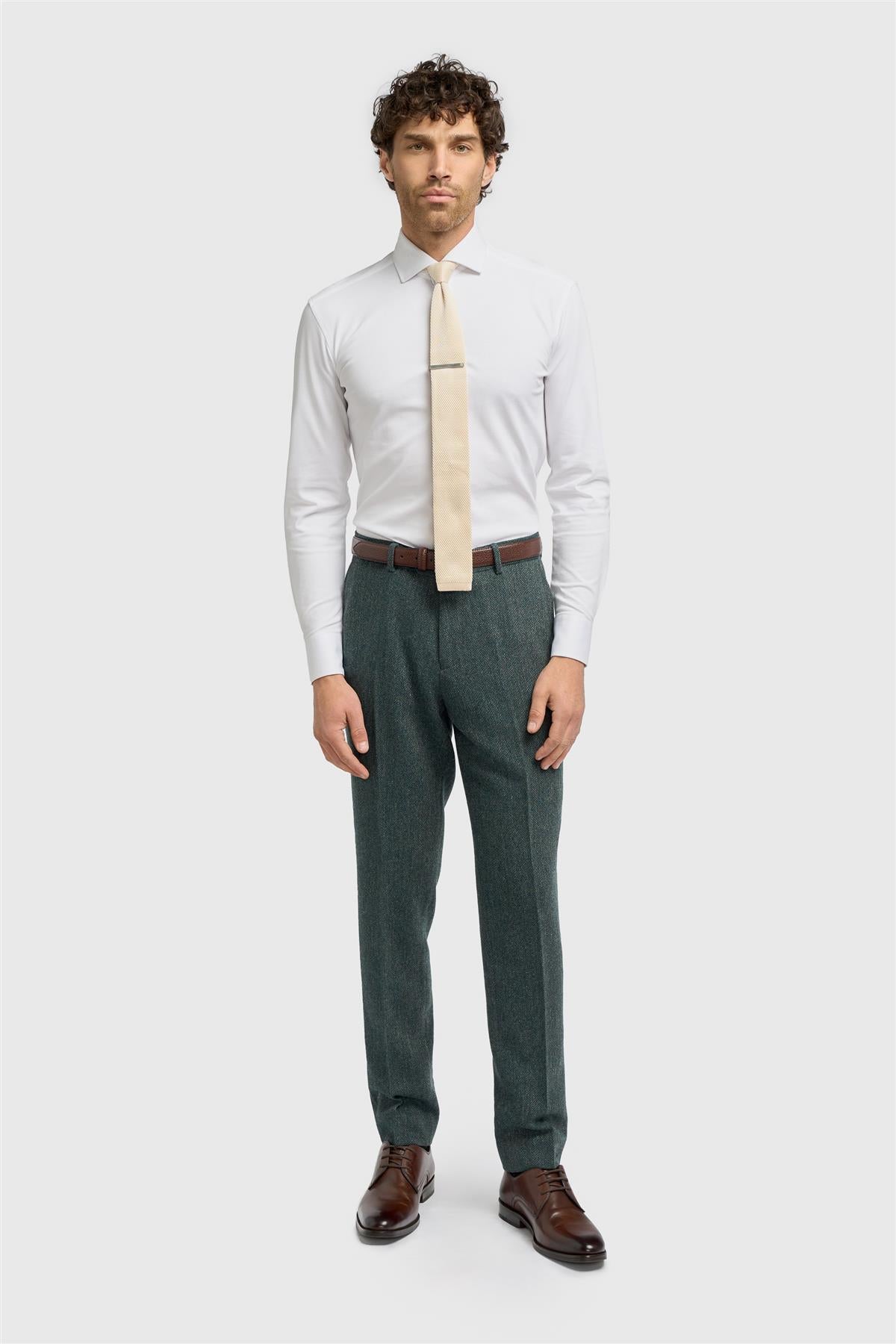 House of Cavani Thomas Lush Olive Trousers LUSH OLIVE model front view