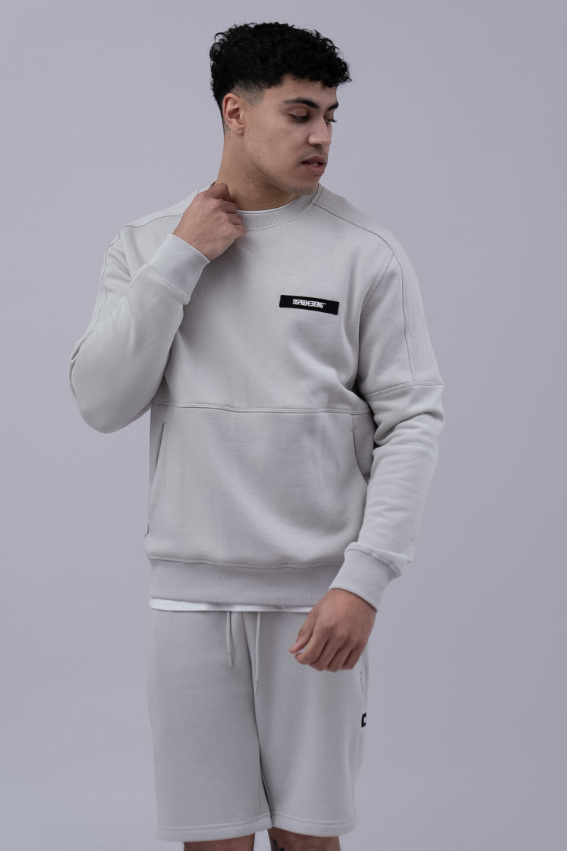 Supreme Being Fabio Sweatshirt - Powder Grey Powder Grey front view