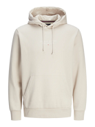 JACK JONES PREMIUM Archie Sweat Hood-Moonbeam Moonbeam flat front view