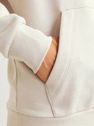 JACK JONES PREMIUM Archie Sweat Hood-Moonbeam Moonbeam back view