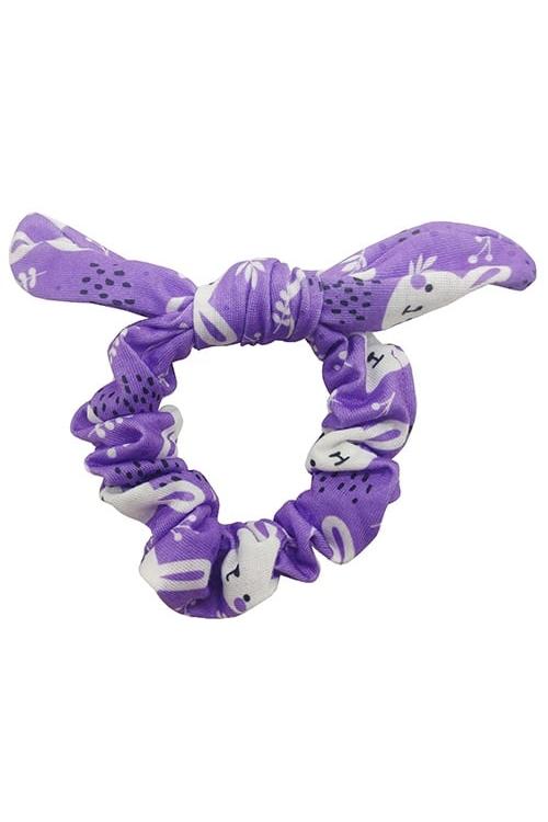 Bunny Tie Scrunchie-Purple