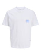 JACK JONES ORIGINALS Nantucket Back Graphic Tee-Bright White Bright White front view