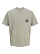 JACK JONES ORIGINALS Nantucket Graphic Back Tee -Seagrass Seagrass front view