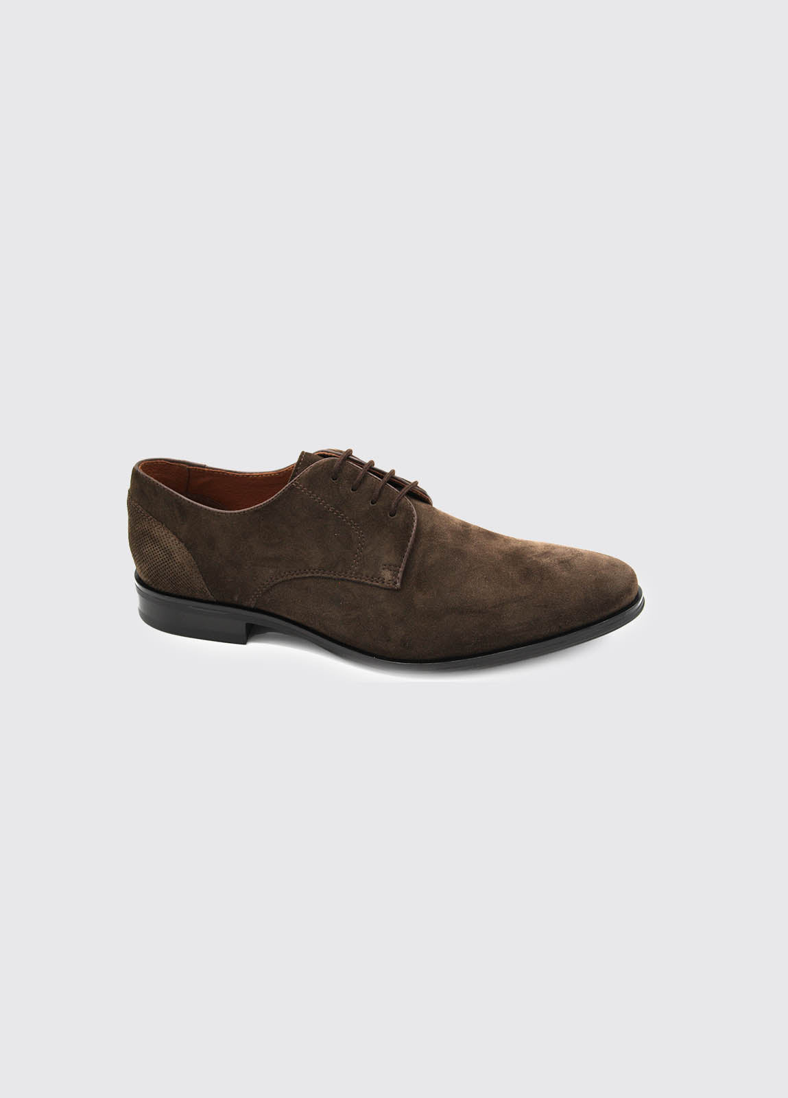 Sarge Walnut Suede Shoe-Side view