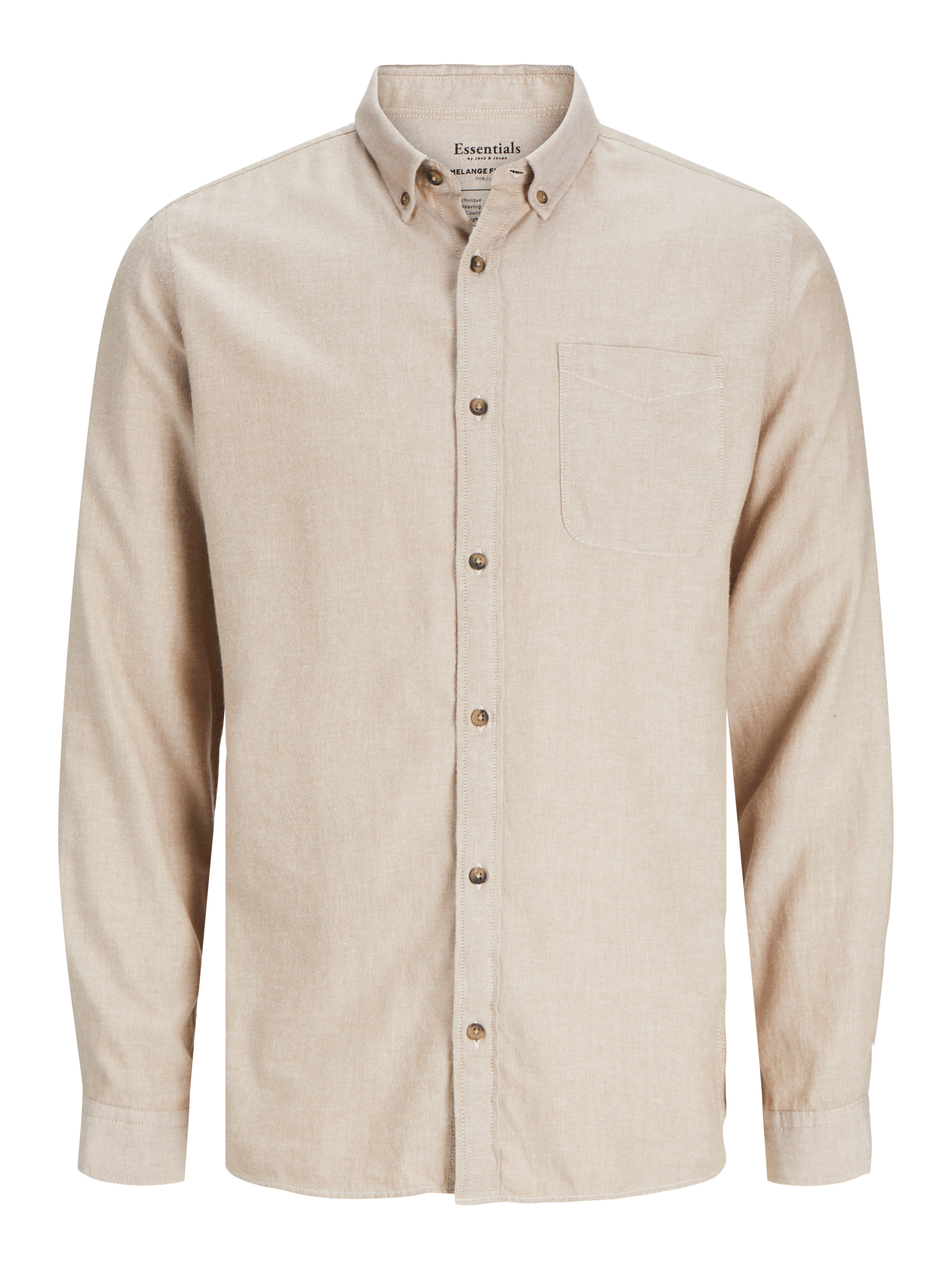 Classic Oatmeal Melange Shirt-Front view