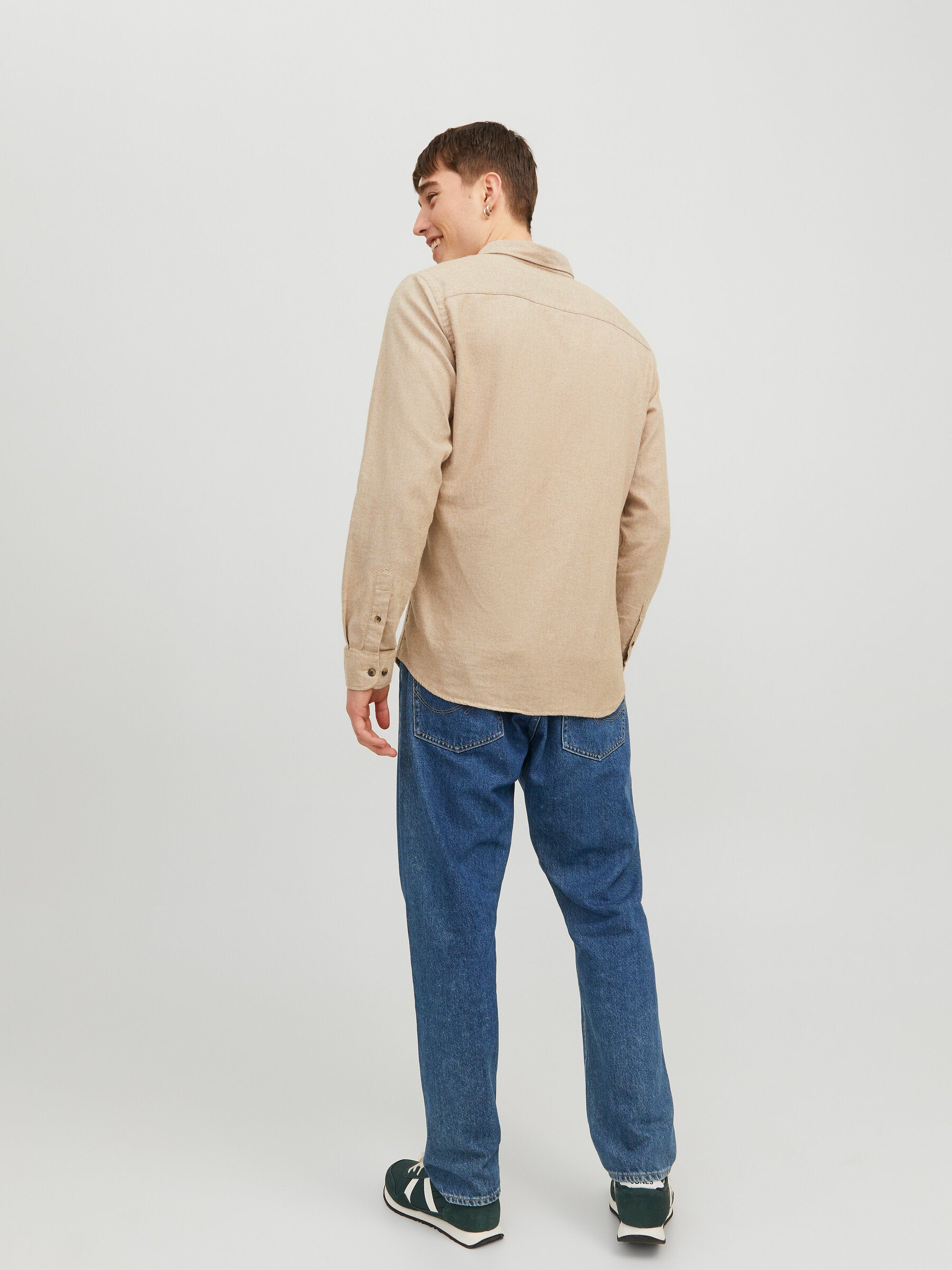 Classic Oatmeal Melange Shirt-Back view