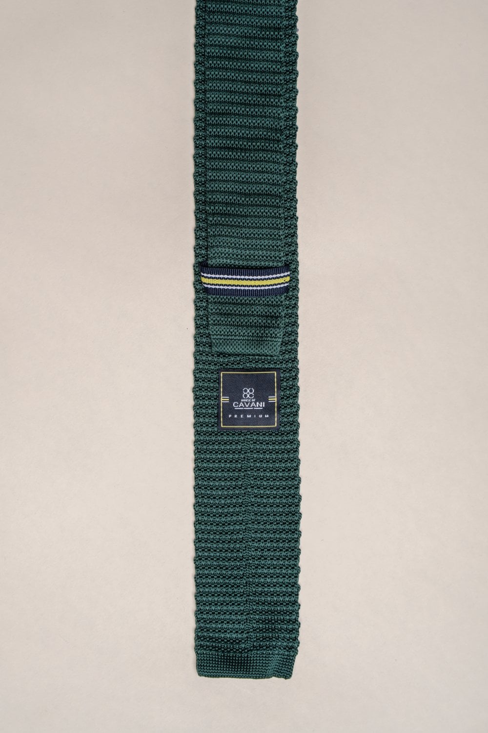 House of Cavani Cavani Woven Mens Olive Tie Olive model front view