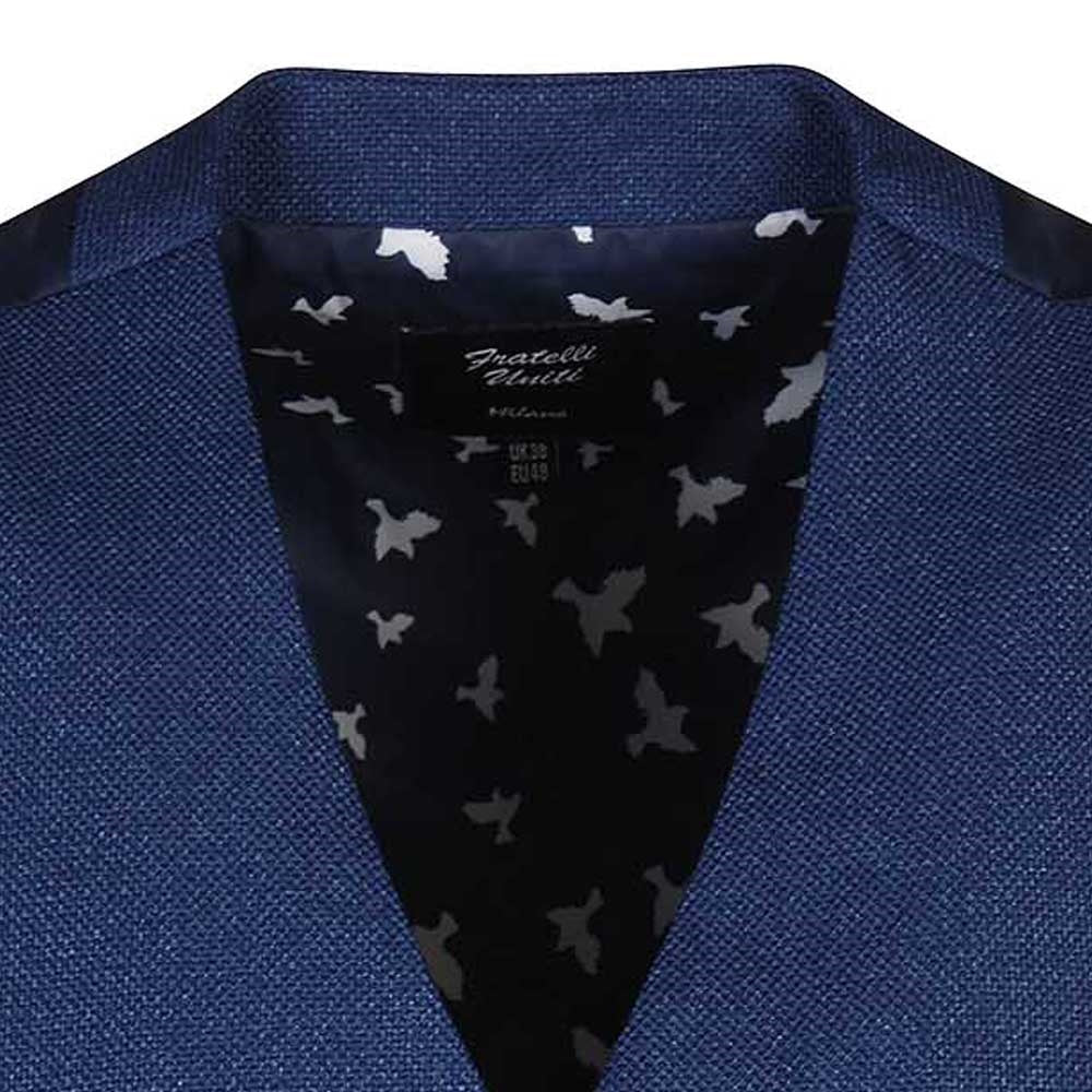 Fratelli Uniti Fratelli Uniti Paolo Petrol Waistcoat Petrol model front view