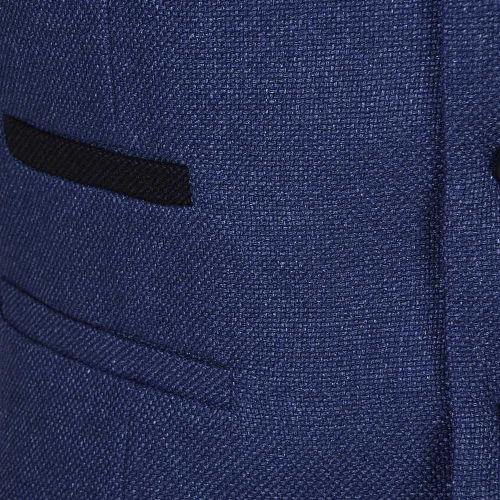 Men's Fratelli Uniti Paolo Petrol Waistcoat-Close Up View
