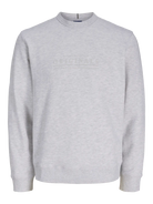 JACK JONES ORIGINALS Catskills Minimal Sweat Crew Neck-Bright White Bright White front view