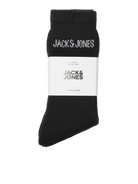 JACK & JONES Regen Sports Socks 5 Pack in Black packaged front view