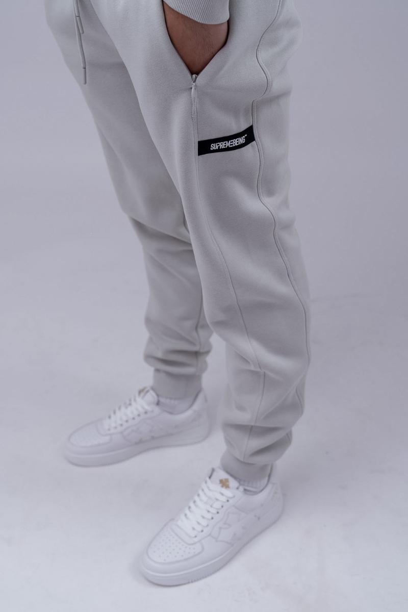 Supreme Being Vito Track Pant / Jogger - Powder Grey Powder Grey model front view