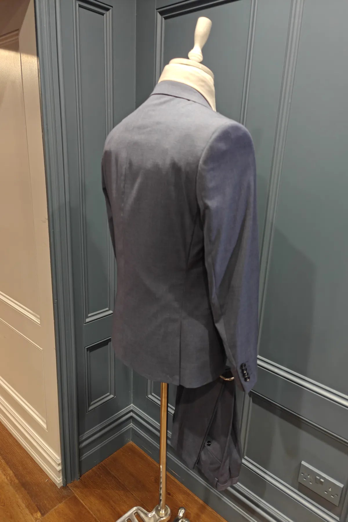 6TH SENSE Kingsley Indigo 3 Piece Suit INDIGO back view