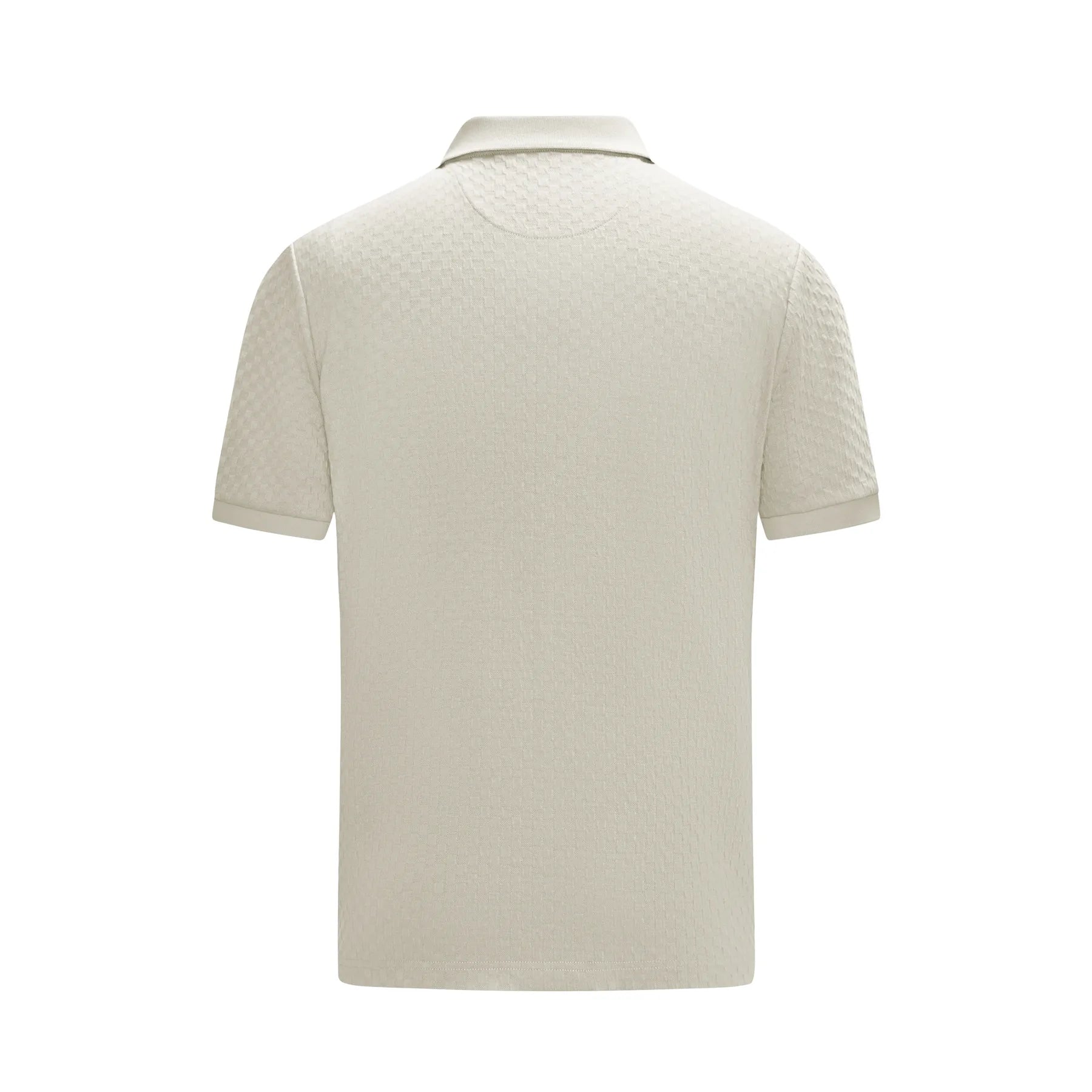 Beige polo shirt on a white background