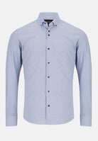 6TH SENSE Perform 17 Long Sleeve Navy / White / Peach Diamond Pattern Shirt Navy/White/Peach front view