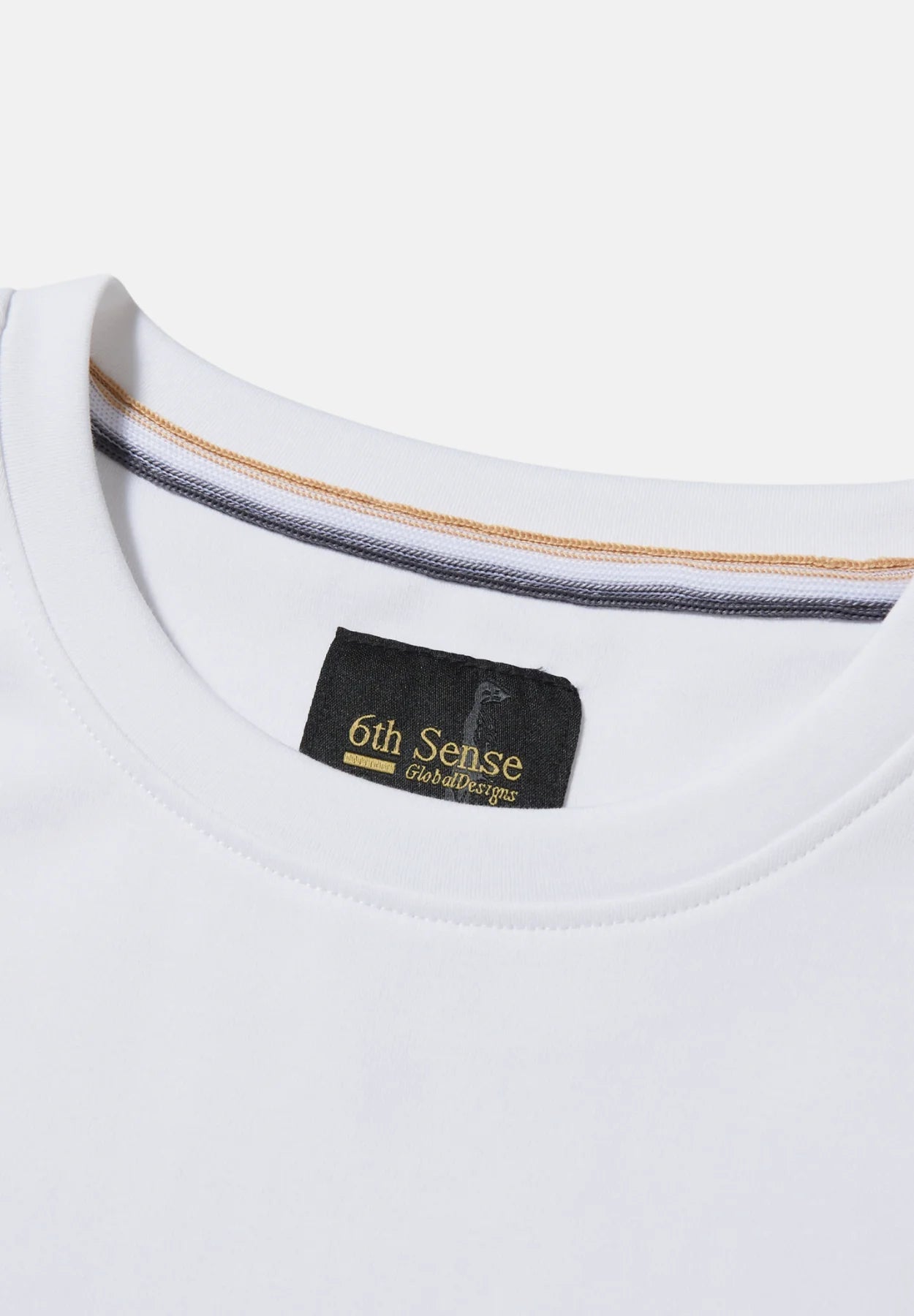Men's Liquid White Tee-Collar View