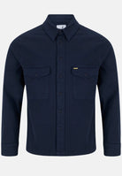 6TH SENSE Twill Navy Overshirt Navy front view