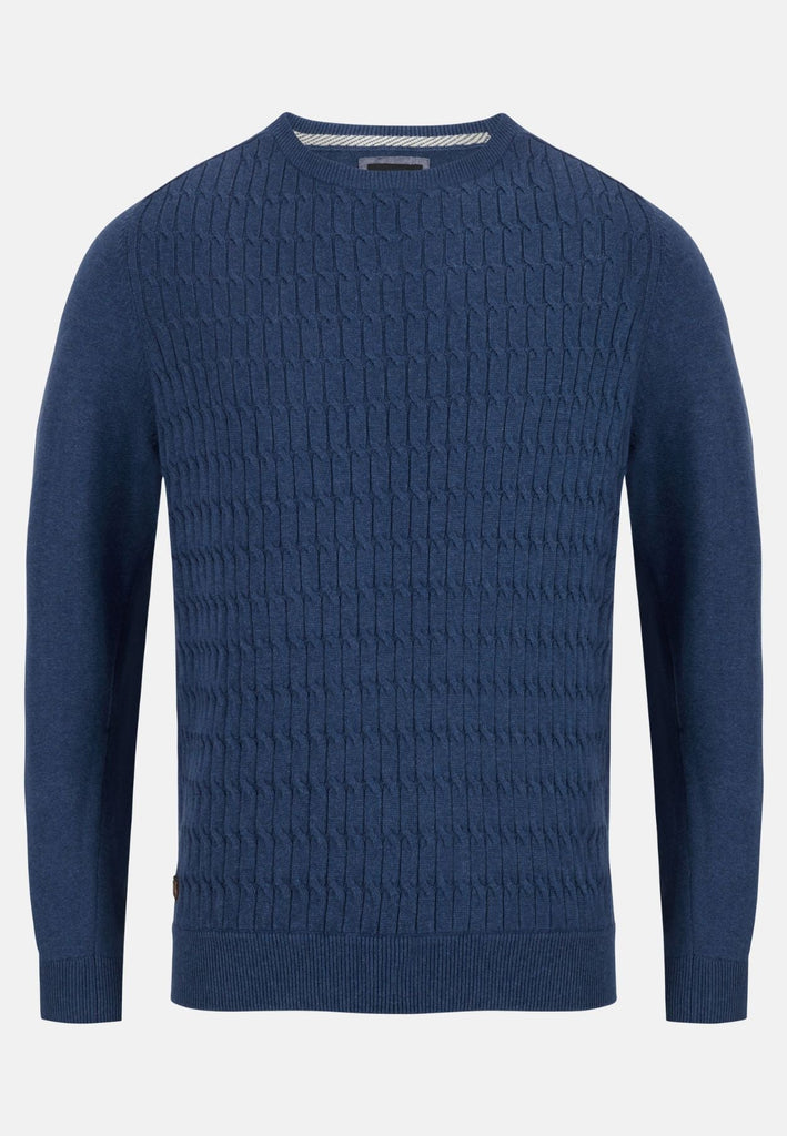 Queen Crew Neck Knitwear - Blue Chine