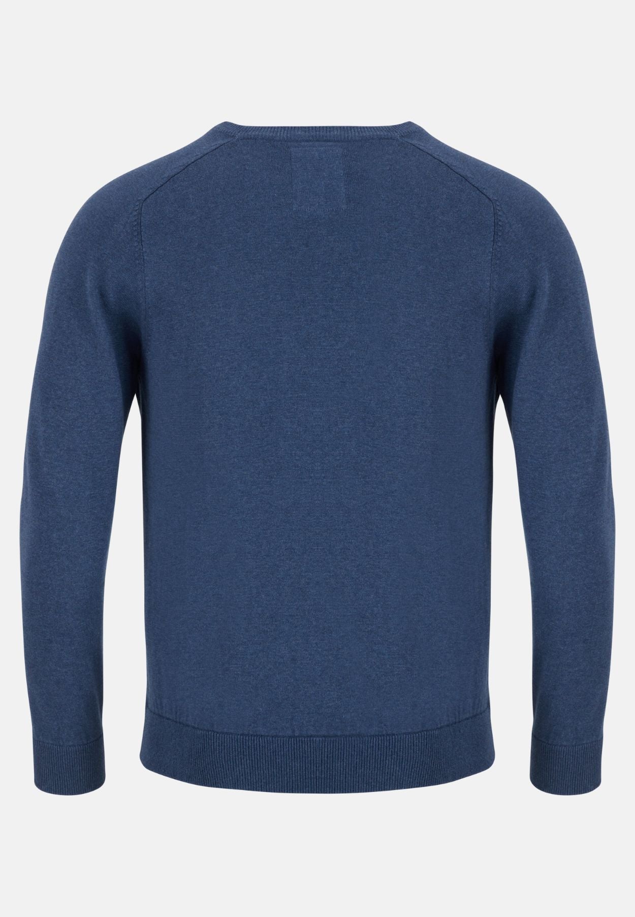 Queen Crew Neck Knitwear - Blue Chine-Back View
