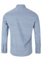 6TH SENSE Performance 9 Blue Navy Link Pattern Shirt Blue Navy model front view
