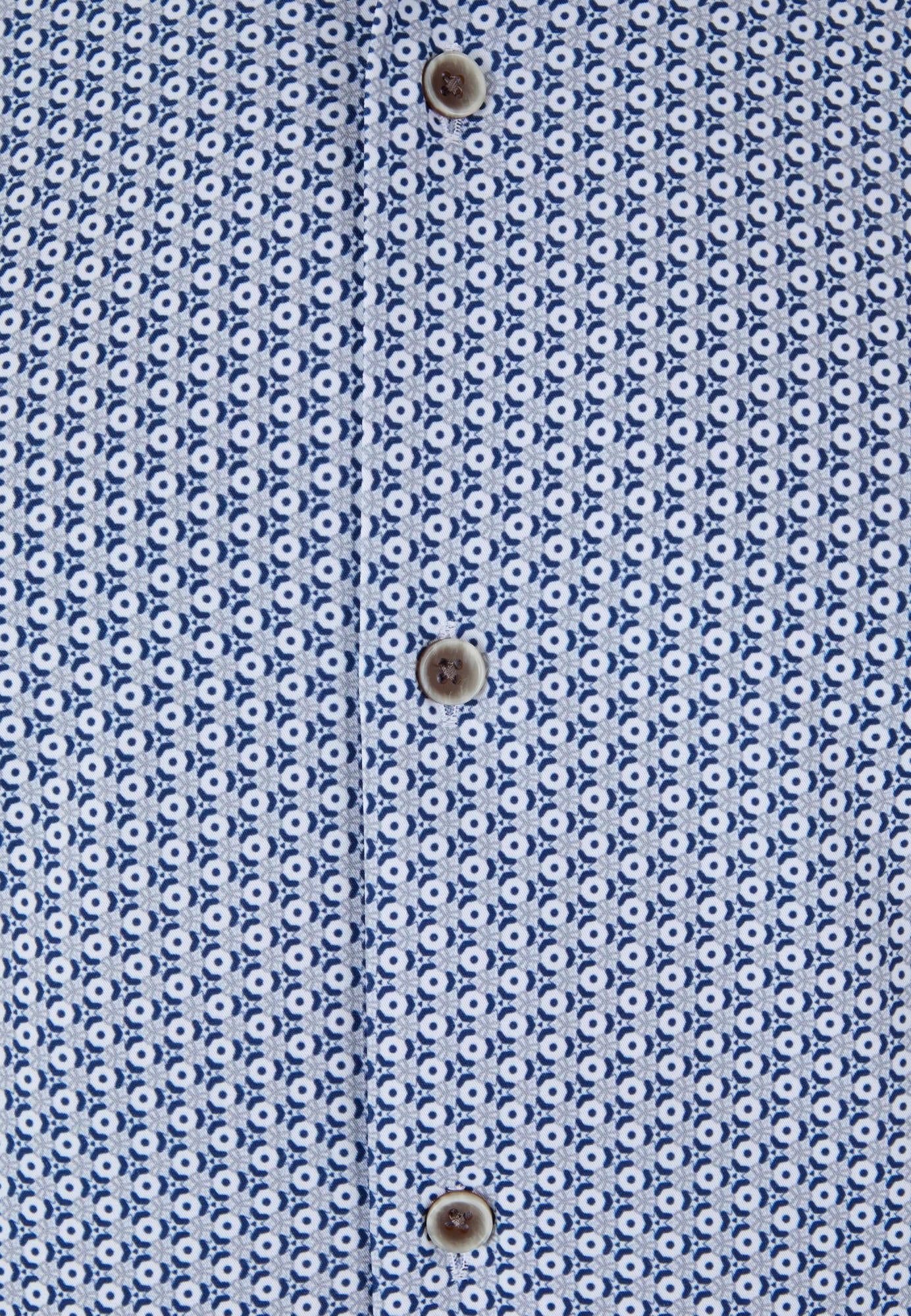 Performance 10 Navy Grey Circle Pattern Shirt-Close up fabric view