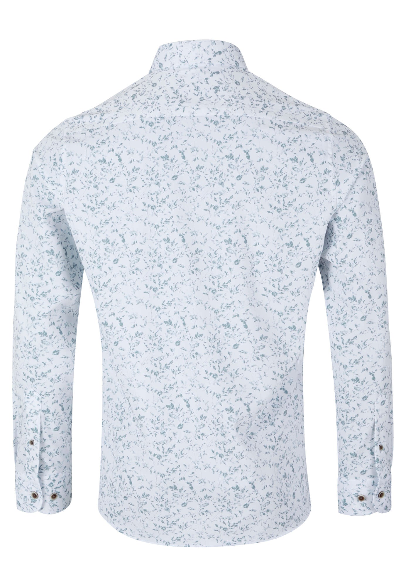 6TH SENSE Performance 29 White Flower Pattern Shirt White/Floral model front view