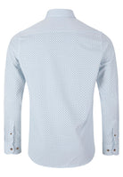 6TH SENSE Performance 34 White Blue Green Pattern Shirt White/Blue/Green model front view