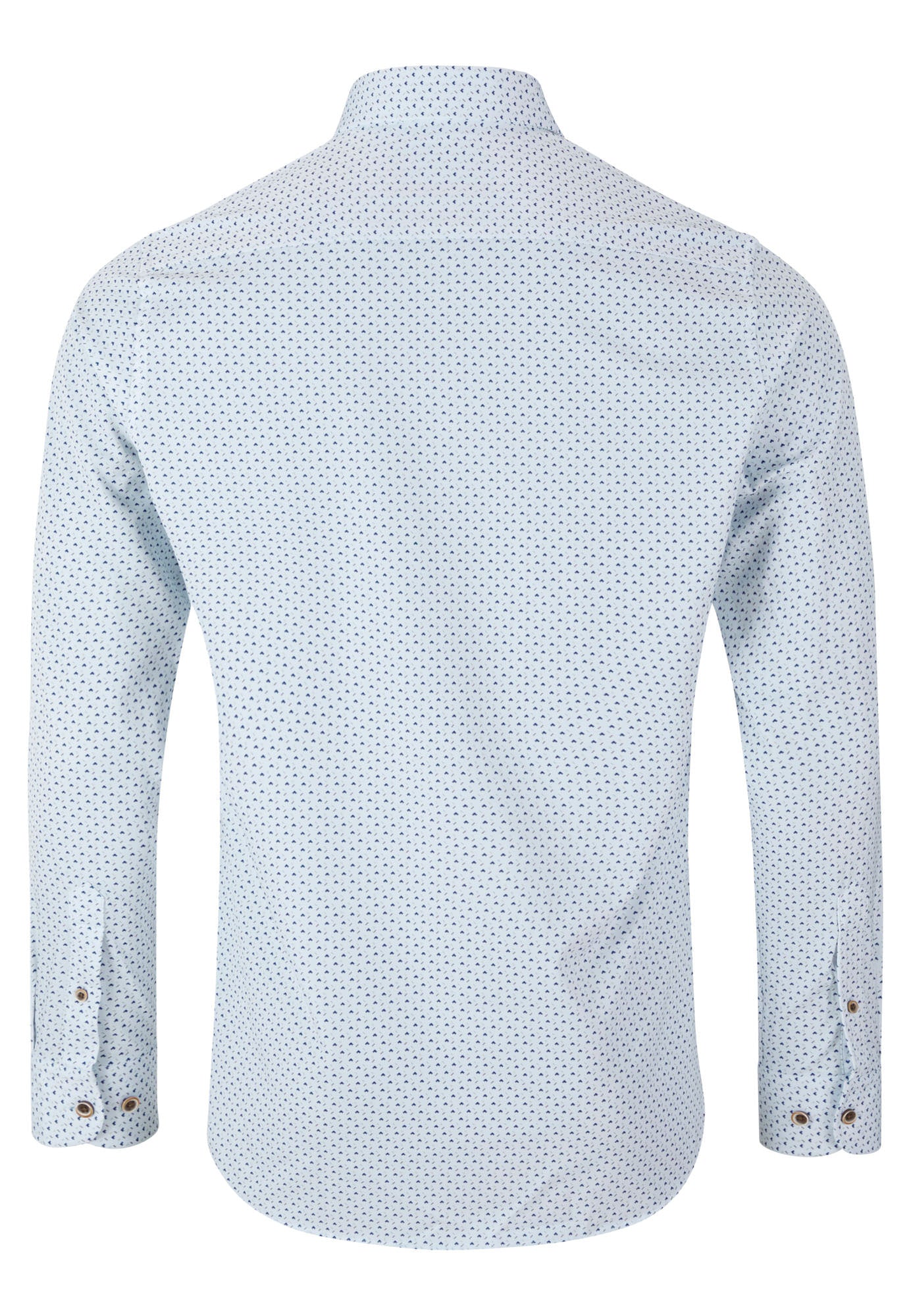 6TH SENSE Performance 34 White Blue Green Pattern Shirt White/Blue/Green model front view