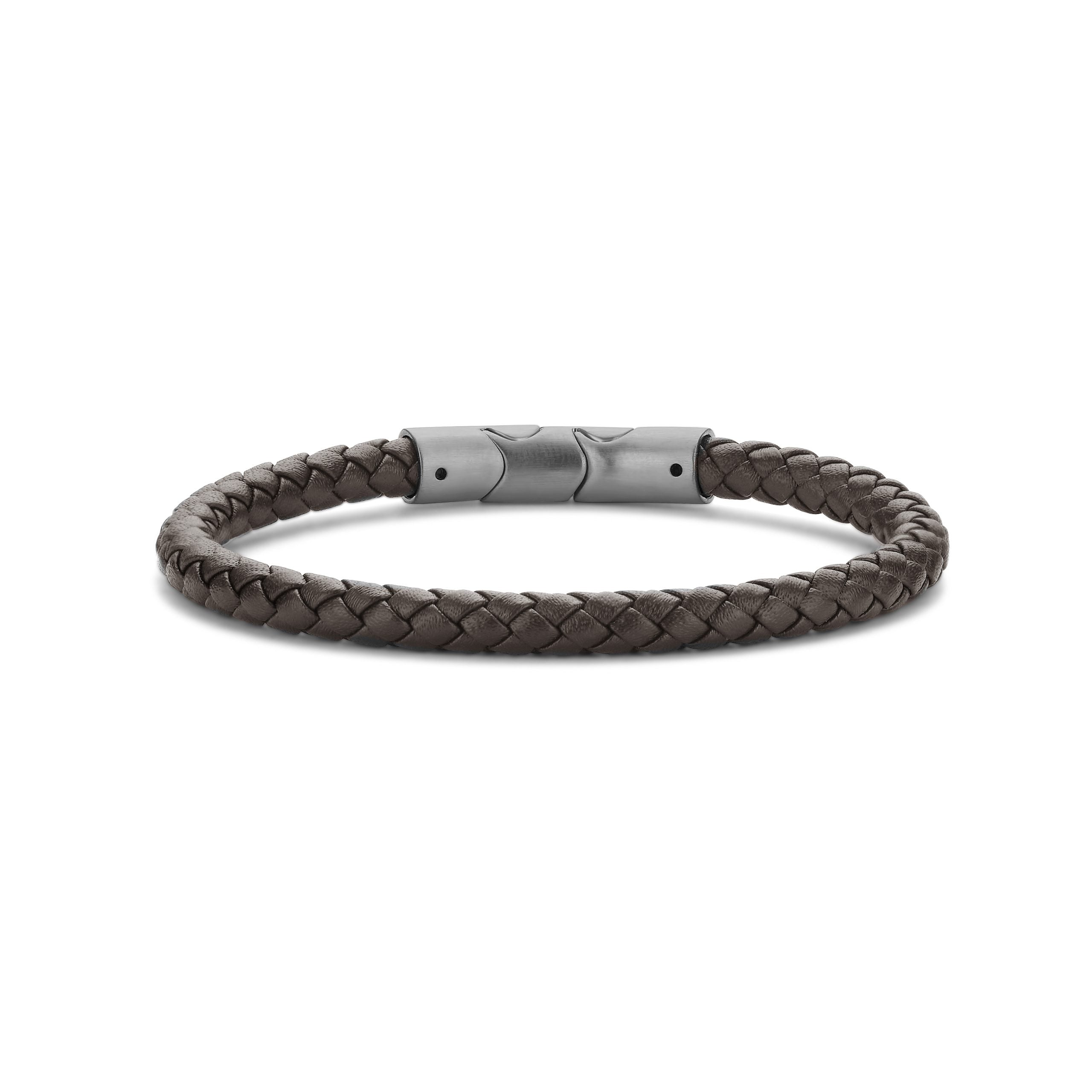 Braided Leather Brown Bracelet