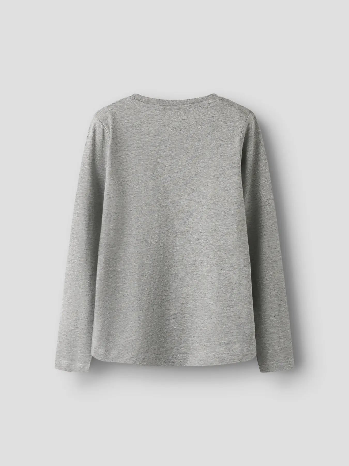 Gray long-sleeve shirt on a light gray background