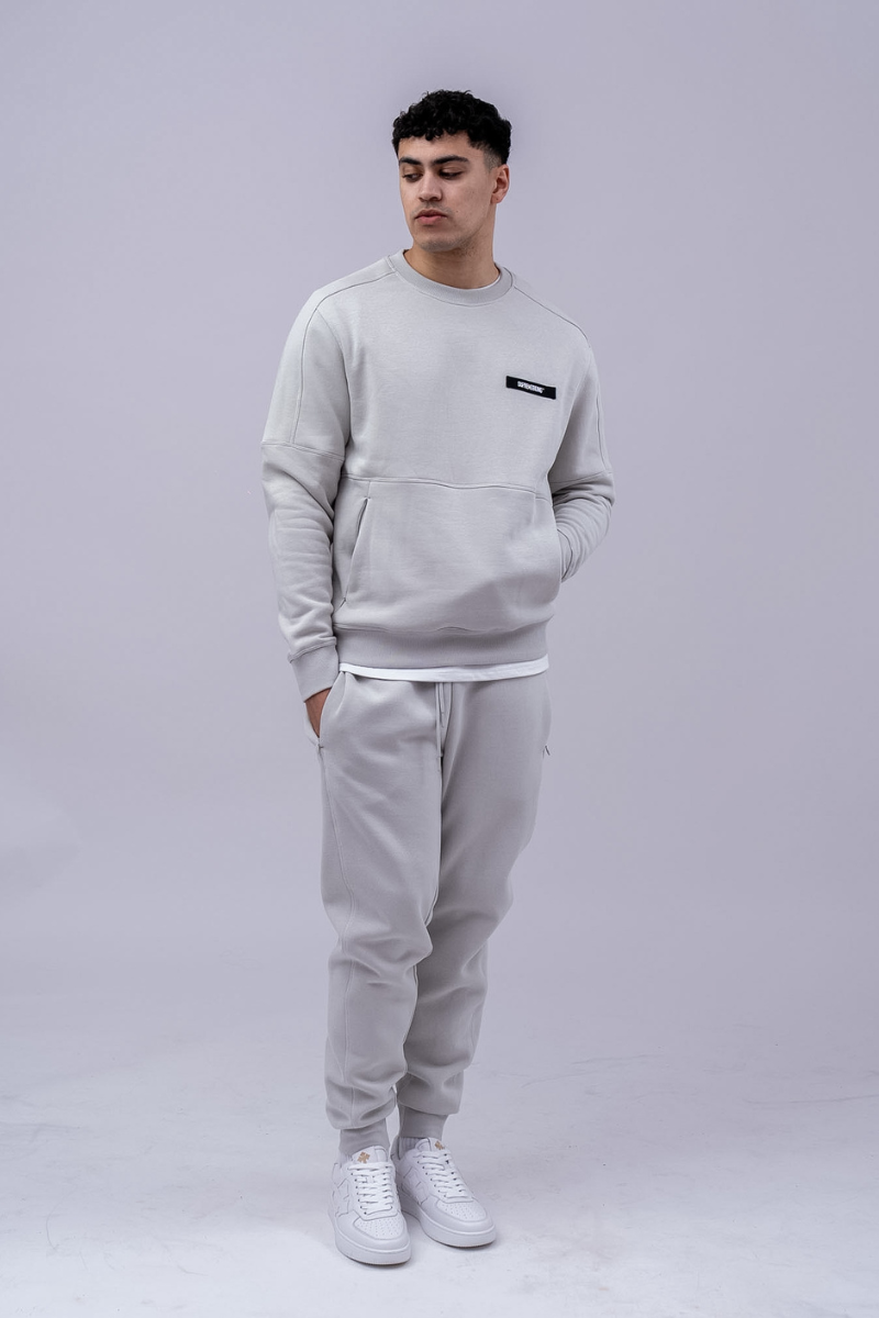 Supreme Being Fabio Sweatshirt - Powder Grey Powder Grey flat front view
