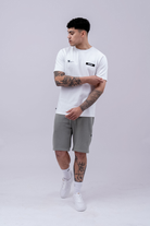 Supreme Being Angelo Soft Green Shorts Soft Green model front view