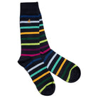 Swole Panda Navy Small Stripe Socks SP347-L product view