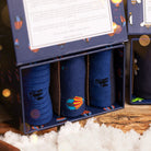 Swole Panda Sock Gift Box - 3 Pairs - Hot Air Balloon Box Blue front view